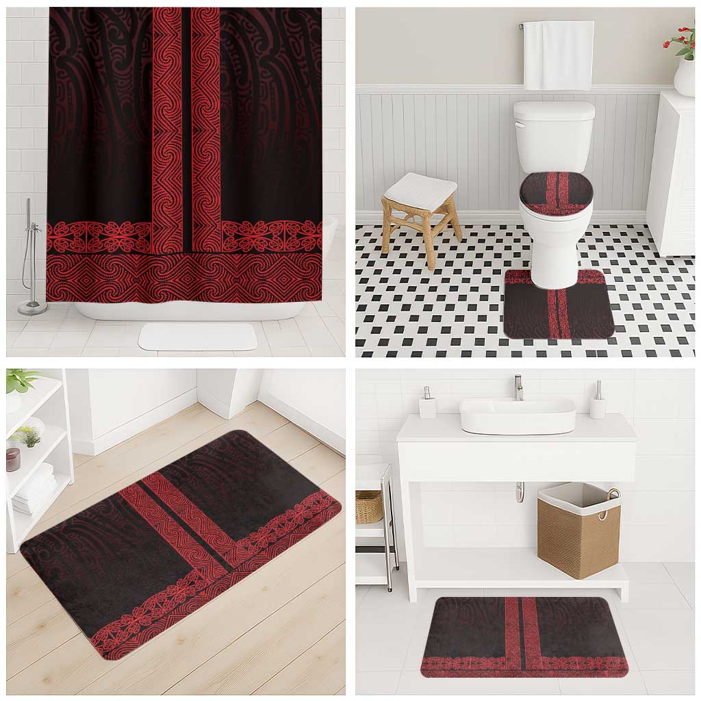New Zealand Maori Kowhaiwhai Bathroom Set Whero Maui and Mangopare - Aussie Hoodie