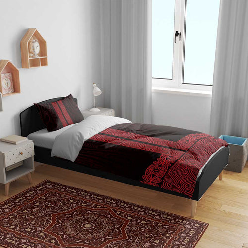 New Zealand Maori Kowhaiwhai Bedding Set Whero Maui and Mangopare