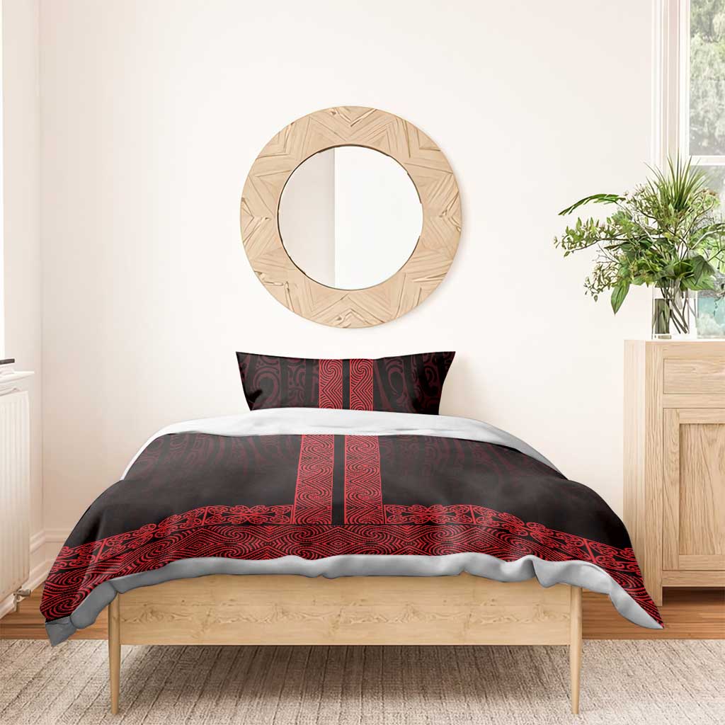 New Zealand Maori Kowhaiwhai Bedding Set Whero Maui and Mangopare