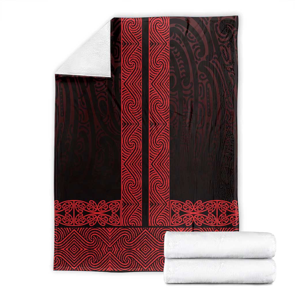 New Zealand Maori Kowhaiwhai Blanket Whero Maui and Mangopare