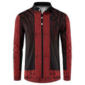 New Zealand Maori Kowhaiwhai Button Sweatshirt Whero Maui and Mangopare