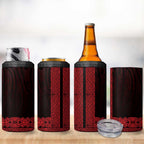 New Zealand Maori Kowhaiwhai 4 in 1 Can Cooler Tumbler Whero Maui and Mangopare