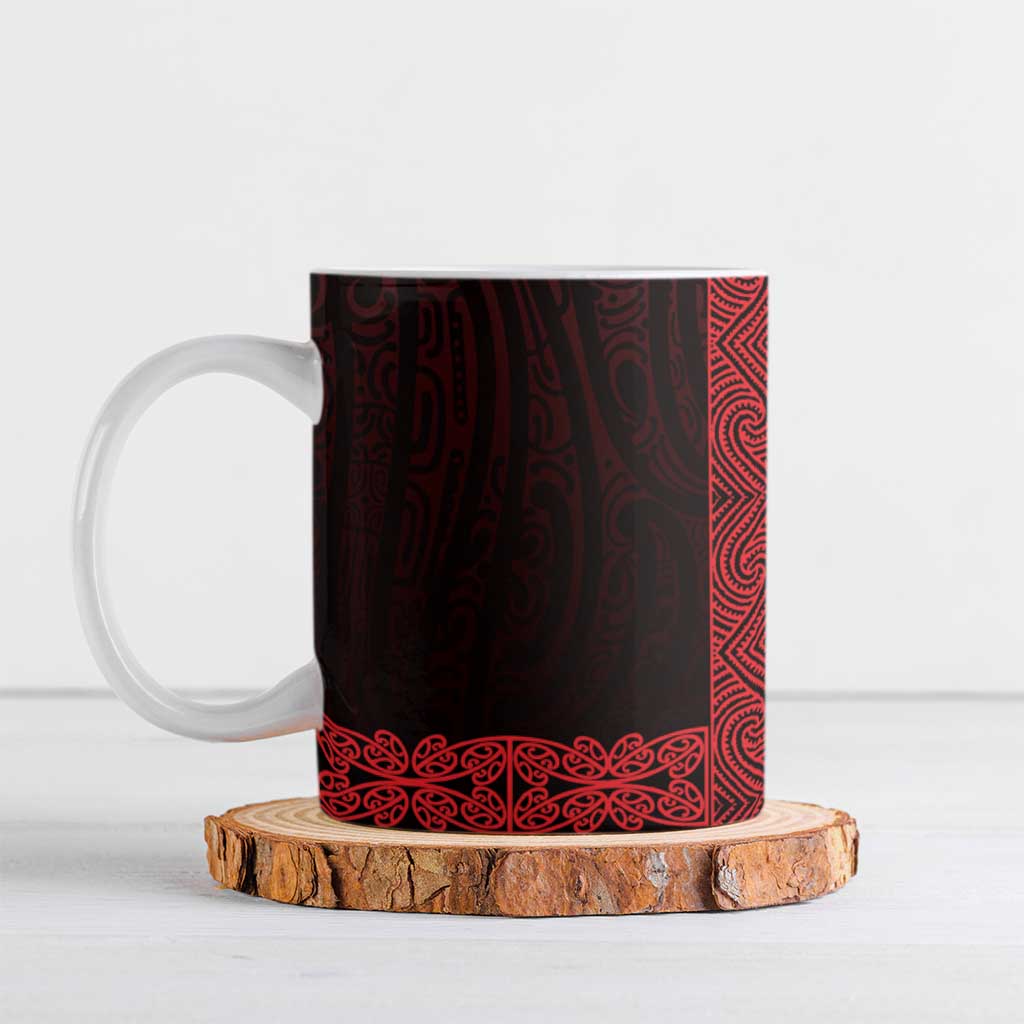 New Zealand Maori Kowhaiwhai Ceramic Mug Whero Maui and Mangopare - Aussie Hoodie