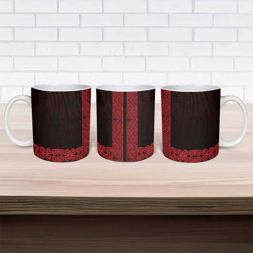 New Zealand Maori Kowhaiwhai Ceramic Mug Whero Maui and Mangopare - Aussie Hoodie