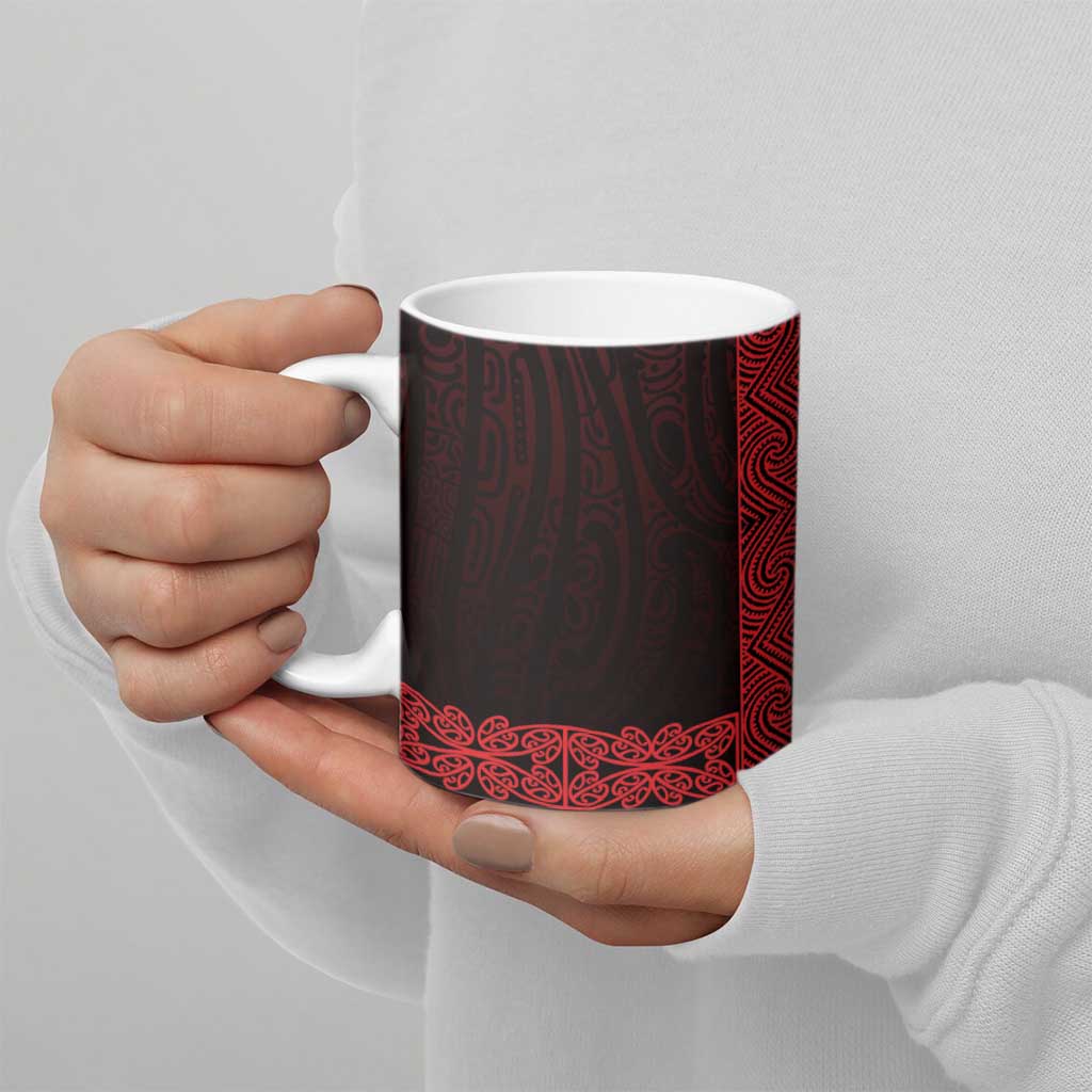 New Zealand Maori Kowhaiwhai Ceramic Mug Whero Maui and Mangopare - Aussie Hoodie