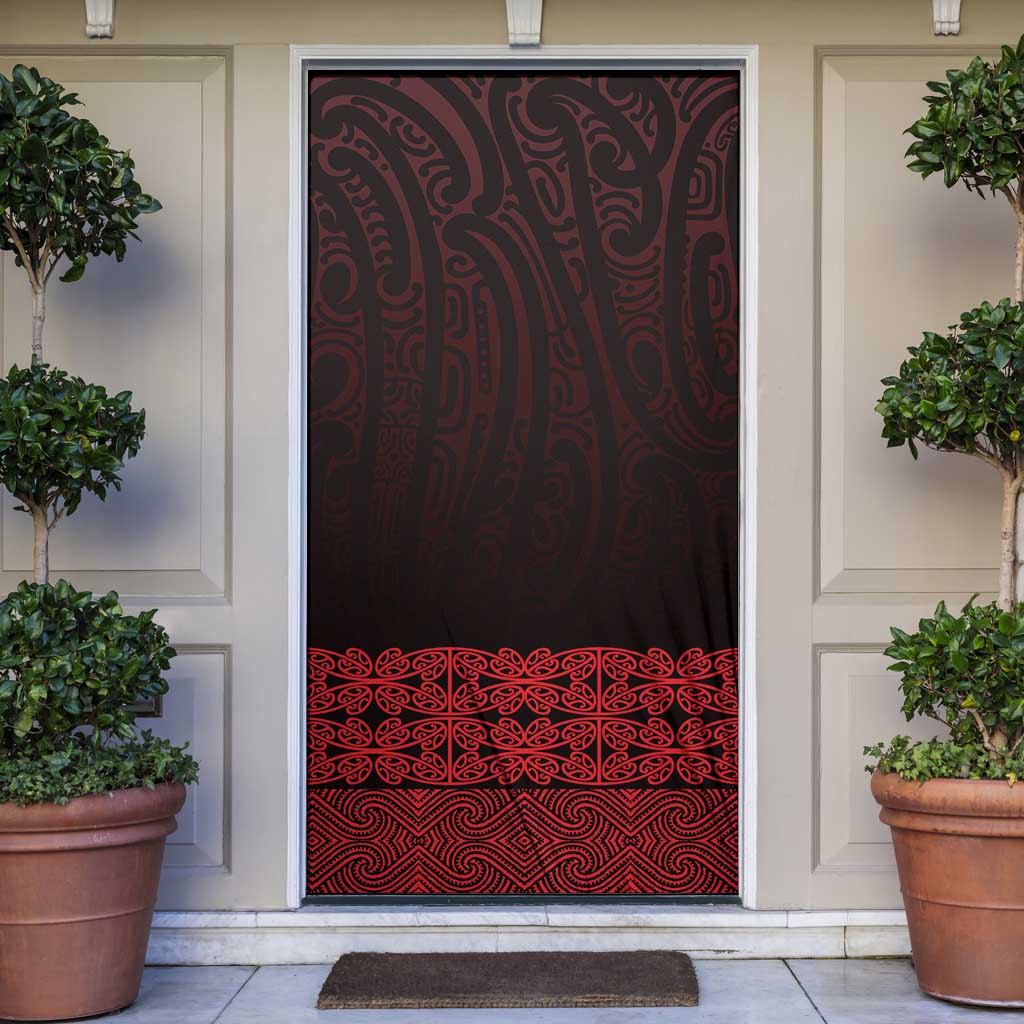 New Zealand Maori Kowhaiwhai Door Cover Whero Maui and Mangopare - Aussie Hoodie