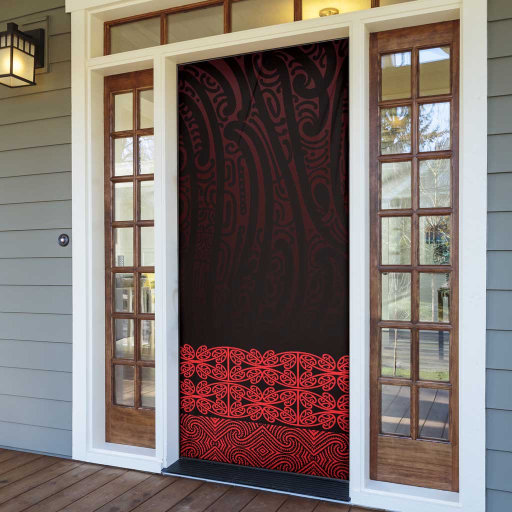 New Zealand Maori Kowhaiwhai Door Cover Whero Maui and Mangopare - Aussie Hoodie