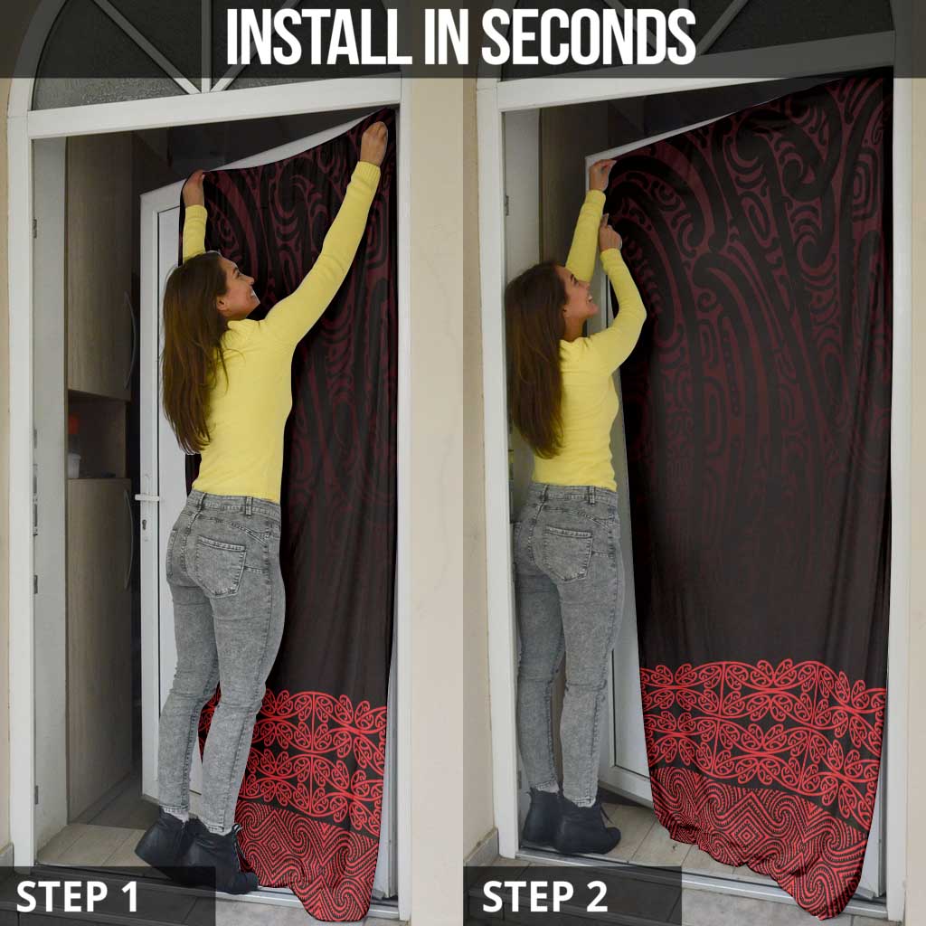 New Zealand Maori Kowhaiwhai Door Cover Whero Maui and Mangopare - Aussie Hoodie