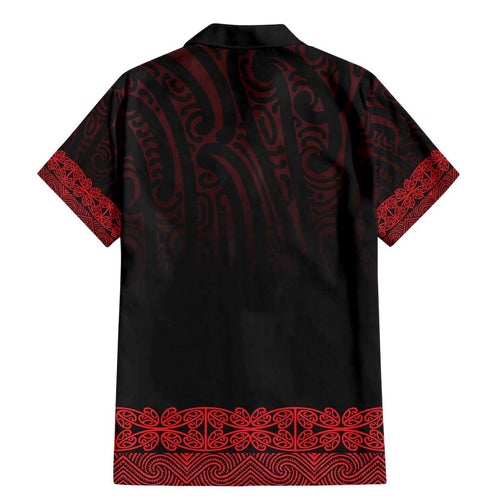New Zealand Maori Kowhaiwhai Family Matching Mermaid Dress and Hawaiian Shirt Whero Maui and Mangopare