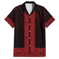New Zealand Maori Kowhaiwhai Family Matching Off The Shoulder Long Sleeve Dress and Hawaiian Shirt Whero Maui and Mangopare