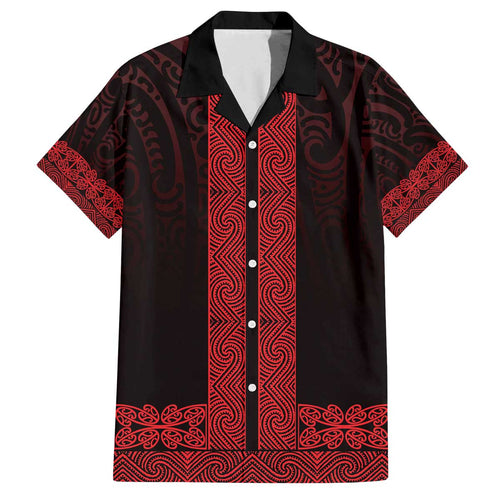 New Zealand Maori Kowhaiwhai Family Matching Off The Shoulder Long Sleeve Dress and Hawaiian Shirt Whero Maui and Mangopare
