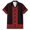 New Zealand Maori Kowhaiwhai Family Matching Puletasi and Hawaiian Shirt Whero Maui and Mangopare