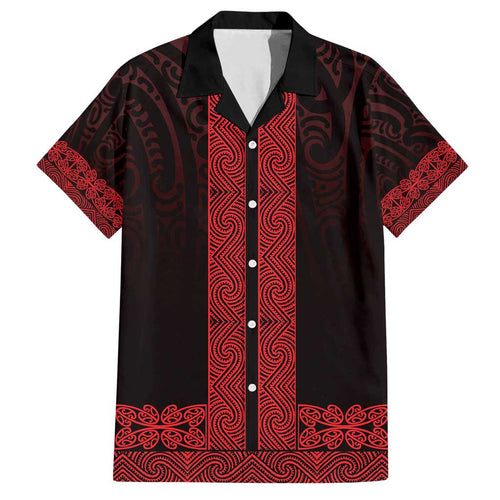 New Zealand Maori Kowhaiwhai Family Matching Puletasi and Hawaiian Shirt Whero Maui and Mangopare