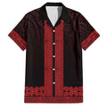 New Zealand Maori Kowhaiwhai Family Matching Short Sleeve Bodycon Dress and Hawaiian Shirt Whero Maui and Mangopare