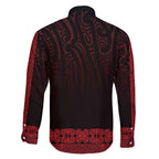 New Zealand Maori Kowhaiwhai Family Matching Short Sleeve Bodycon Dress and Hawaiian Shirt Whero Maui and Mangopare