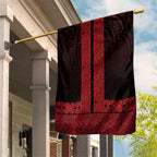 New Zealand Maori Kowhaiwhai Garden Flag Whero Maui and Mangopare