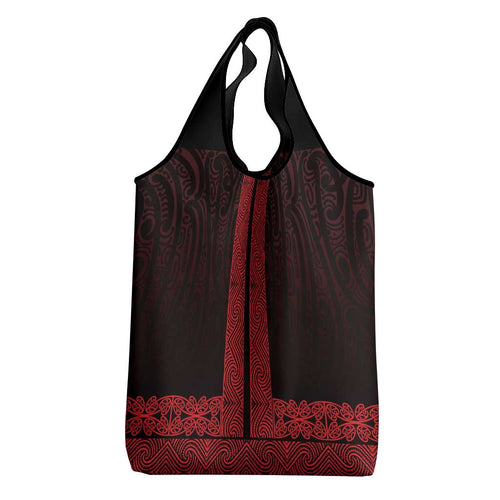 New Zealand Maori Kowhaiwhai Grocery Bag Whero Maui and Mangopare