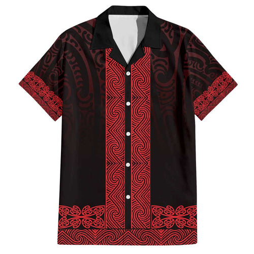 New Zealand Maori Kowhaiwhai Hawaiian Shirt Whero Maui and Mangopare