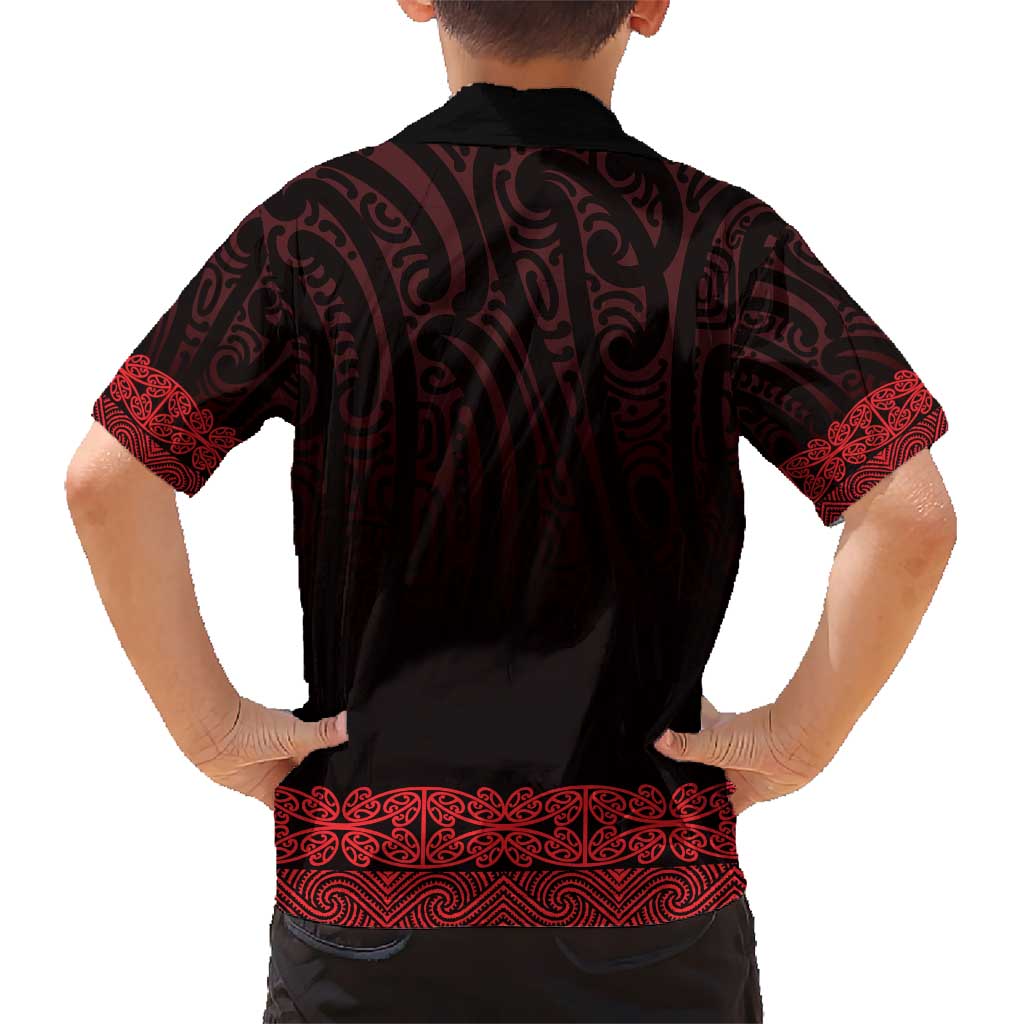 New Zealand Maori Kowhaiwhai Hawaiian Shirt Whero Maui and Mangopare