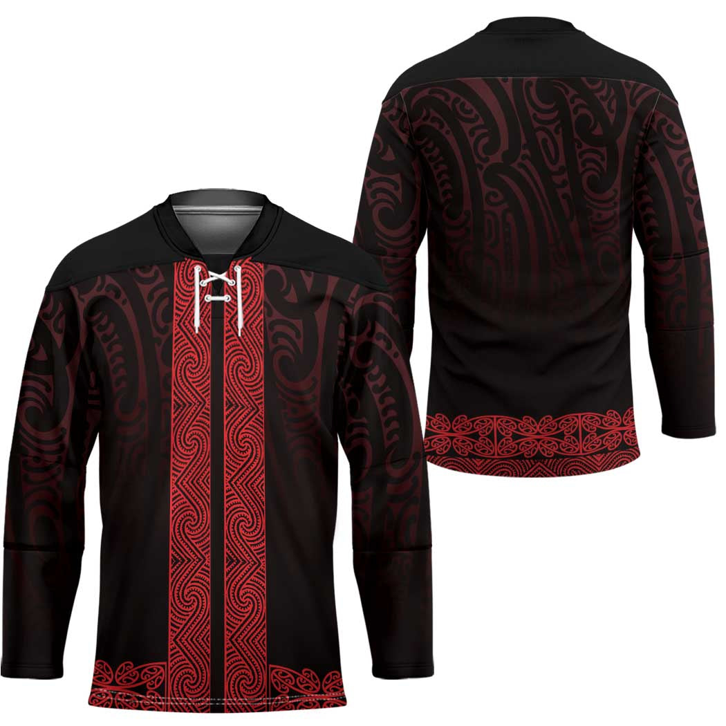 New Zealand Maori Kowhaiwhai Hockey Jersey Whero Maui and Mangopare - Aussie Hoodie