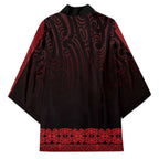 New Zealand Maori Kowhaiwhai Kimono Whero Maui and Mangopare - Aussie Hoodie