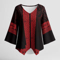 New Zealand Maori Kowhaiwhai Kimono Sleeve Blouse Whero Maui and Mangopare - Aussie Hoodie