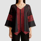New Zealand Maori Kowhaiwhai Kimono Sleeve Blouse Whero Maui and Mangopare - Aussie Hoodie