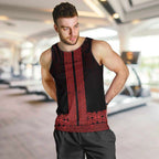 New Zealand Maori Kowhaiwhai Men Tank Top Whero Maui and Mangopare