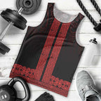New Zealand Maori Kowhaiwhai Men Tank Top Whero Maui and Mangopare