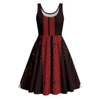 New Zealand Maori Kowhaiwhai Midi Dress Whero Maui and Mangopare - Aussie Hoodie