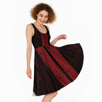 New Zealand Maori Kowhaiwhai Midi Dress Whero Maui and Mangopare - Aussie Hoodie