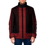 New Zealand Maori Kowhaiwhai Padded Jacket Whero Maui and Mangopare - Aussie Hoodie
