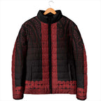 New Zealand Maori Kowhaiwhai Padded Jacket Whero Maui and Mangopare - Aussie Hoodie