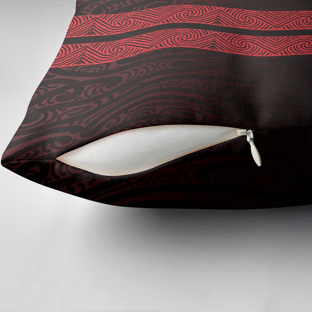 New Zealand Maori Kowhaiwhai Pillow Cover Whero Maui and Mangopare - Aussie Hoodie
