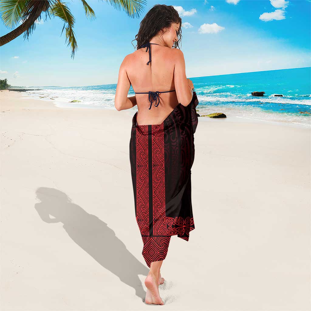 New Zealand Maori Kowhaiwhai Sarong Whero Maui and Mangopare