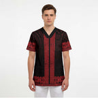 New Zealand Maori Kowhaiwhai Scrub Top Whero Maui and Mangopare - Aussie Hoodie