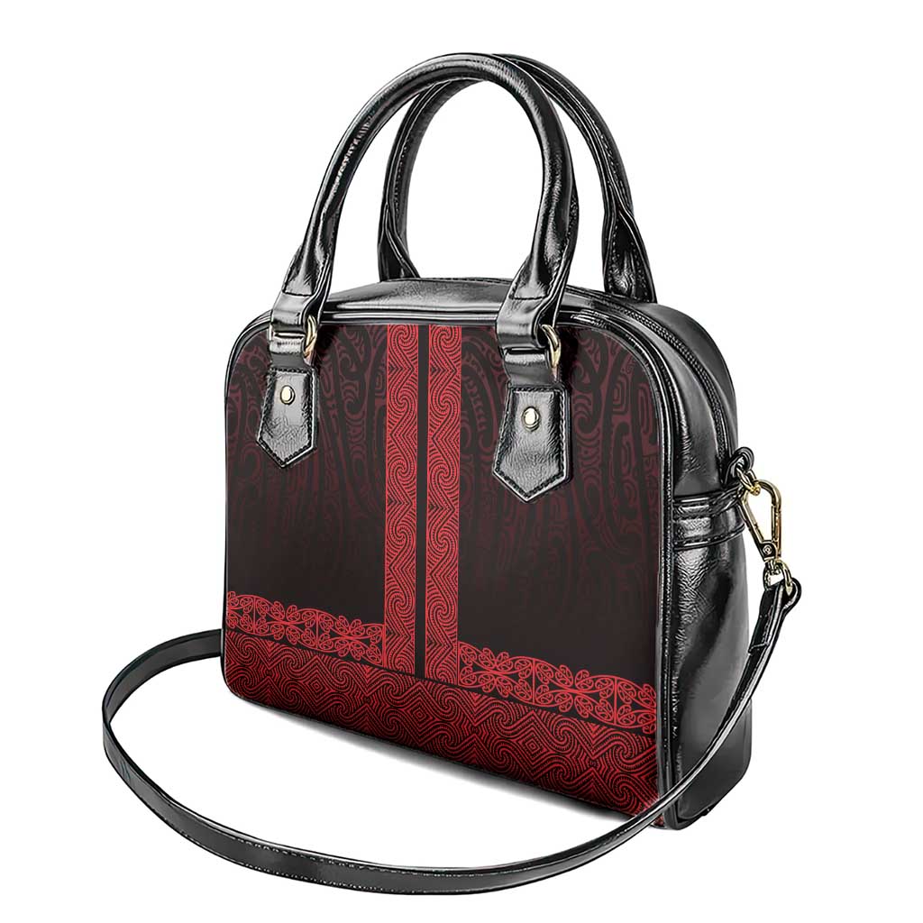New Zealand Maori Kowhaiwhai Shoulder Handbag Whero Maui and Mangopare