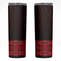 New Zealand Maori Kowhaiwhai Skinny Tumbler Whero Maui and Mangopare