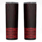New Zealand Maori Kowhaiwhai Skinny Tumbler Whero Maui and Mangopare
