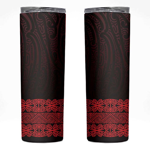 New Zealand Maori Kowhaiwhai Skinny Tumbler Whero Maui and Mangopare