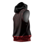 New Zealand Maori Kowhaiwhai Sleeveless Hoodie Whero Maui and Mangopare - Aussie Hoodie