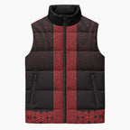 New Zealand Maori Kowhaiwhai Sleeveless Puffer Jacket Whero Maui and Mangopare - Aussie Hoodie