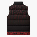 New Zealand Maori Kowhaiwhai Sleeveless Puffer Jacket Whero Maui and Mangopare - Aussie Hoodie