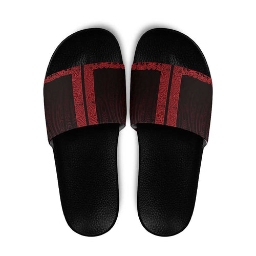 New Zealand Maori Kowhaiwhai Slide Sandals Whero Maui and Mangopare - Aussie Hoodie