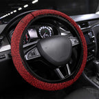 New Zealand Maori Kowhaiwhai Steering Wheel Cover Whero Maui and Mangopare