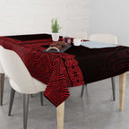 New Zealand Maori Kowhaiwhai Tablecloth Whero Maui and Mangopare
