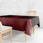 New Zealand Maori Kowhaiwhai Tablecloth Whero Maui and Mangopare