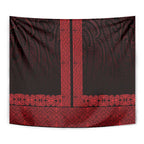 New Zealand Maori Kowhaiwhai Tapestry Whero Maui and Mangopare