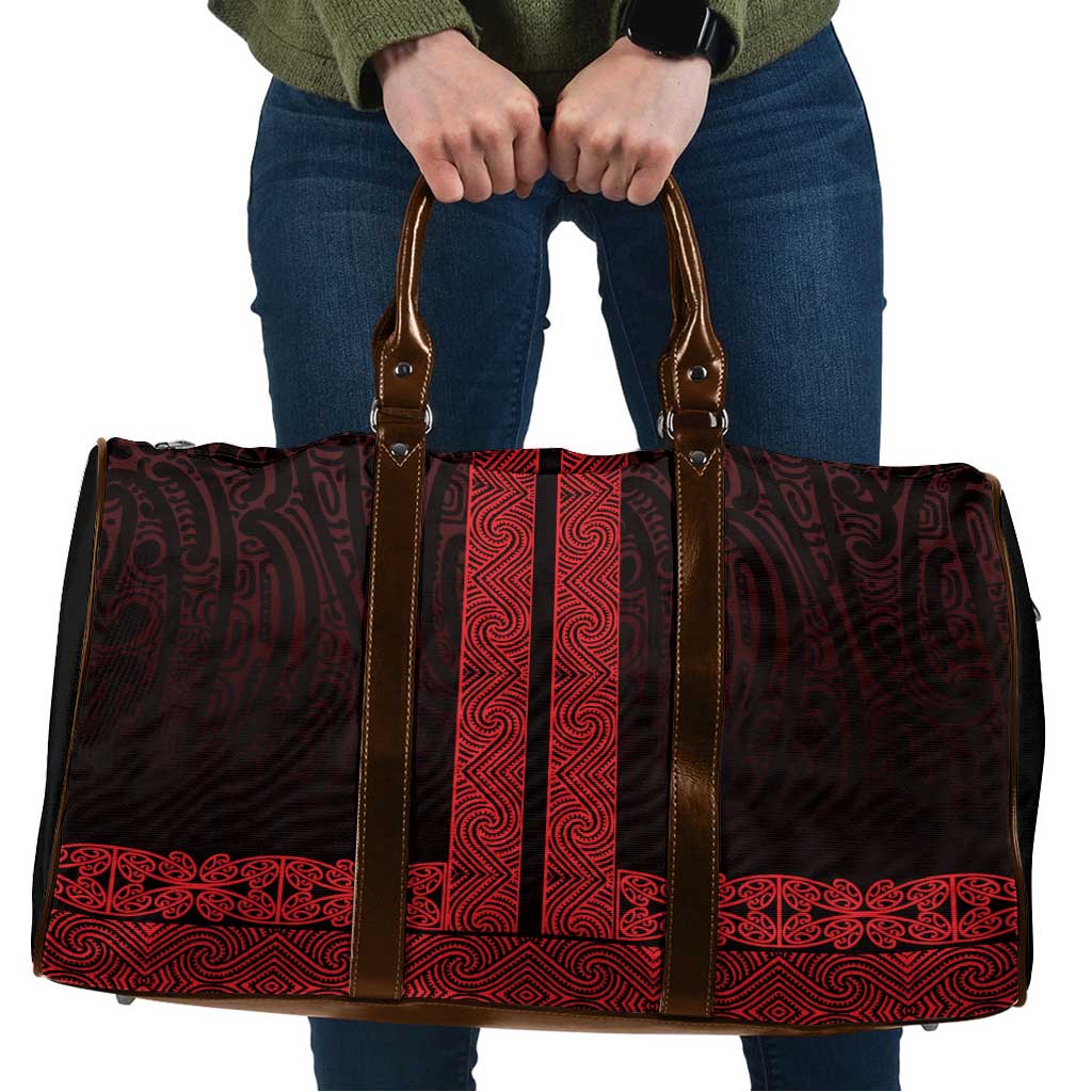 New Zealand Maori Kowhaiwhai Travel Bag Whero Maui and Mangopare - Aussie Hoodie