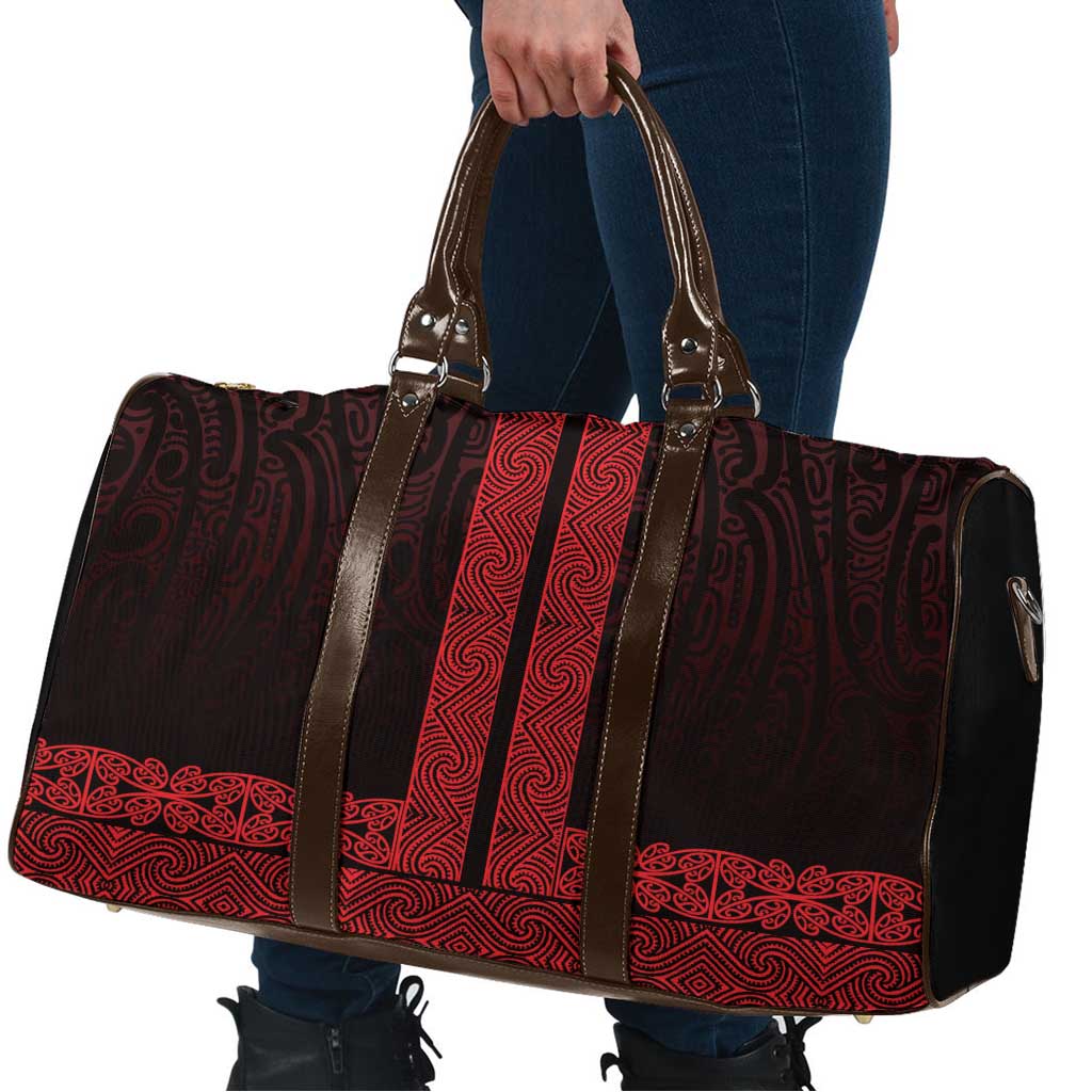 New Zealand Maori Kowhaiwhai Travel Bag Whero Maui and Mangopare - Aussie Hoodie